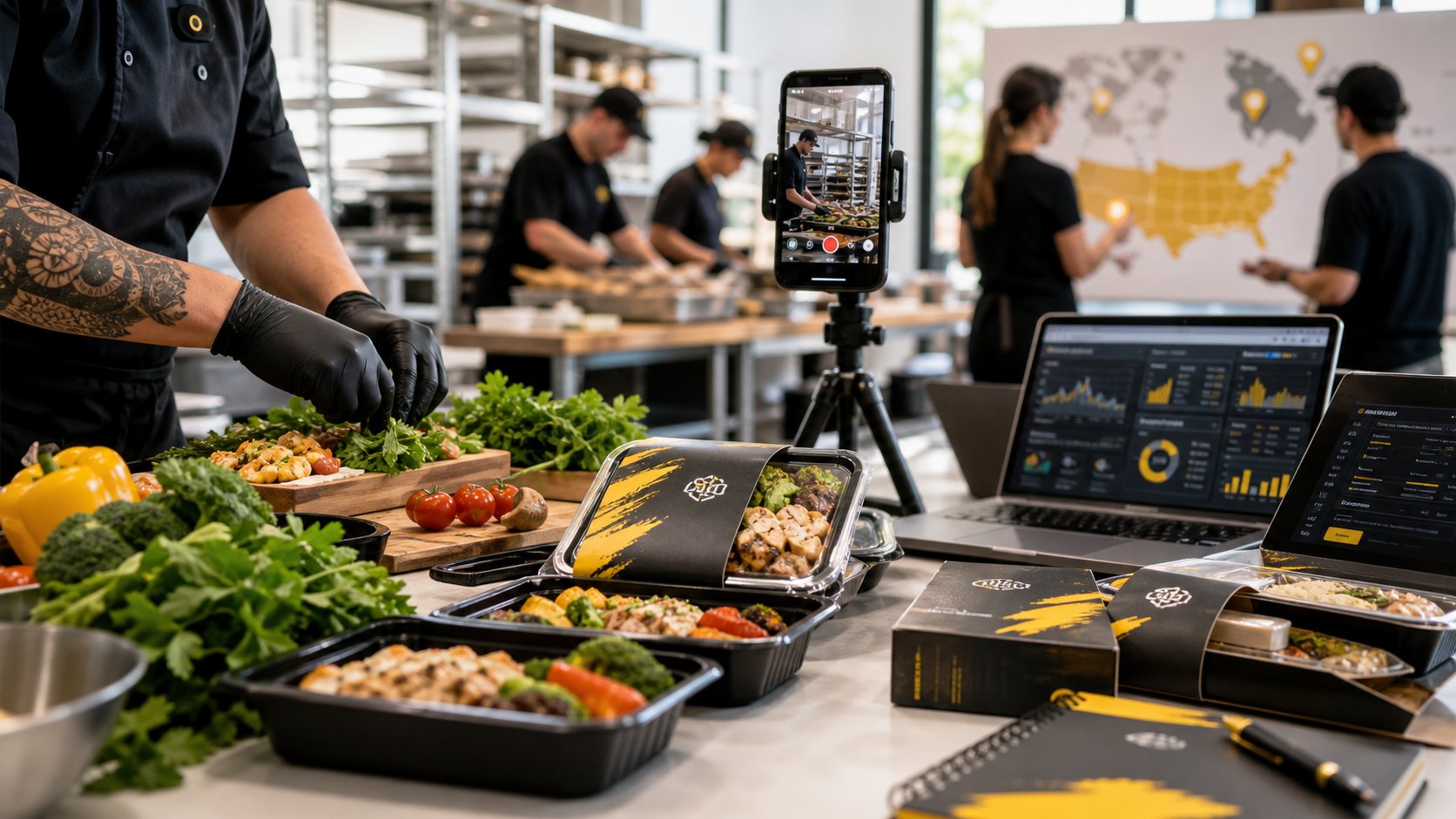 All Your Meals meal preparation, social content filming, advertising analytics, and North American expansion planning