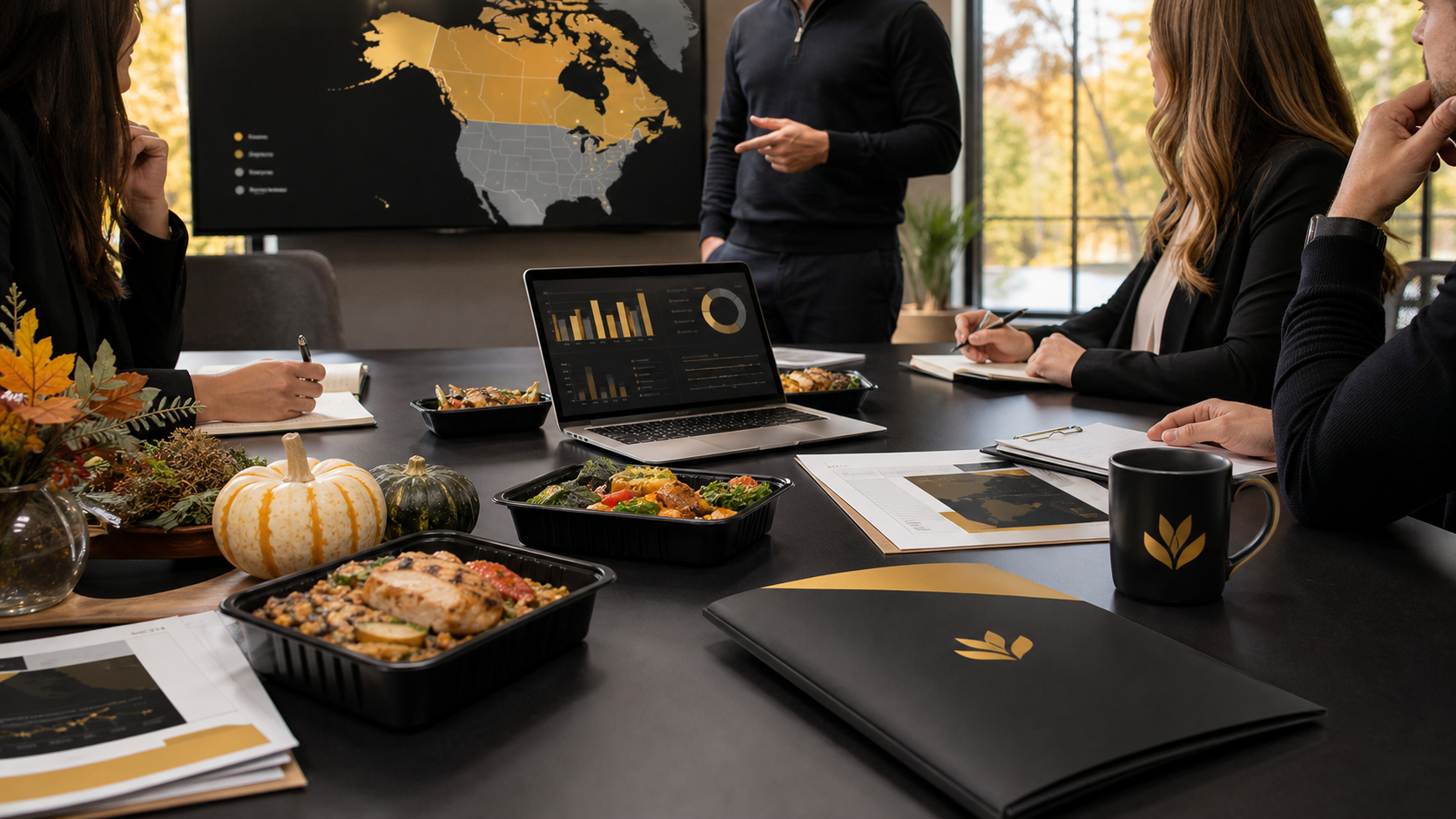 All Your Meals fall growth planning with prepared meals, North American market map, analytics, and transaction documents
